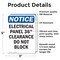 Signmission Electrical Panel 36 Clearance, 3.5 in W x Rectangle, Vinyl Decal OS-2PACK-NS-D-35-V-11665 - alternate 5